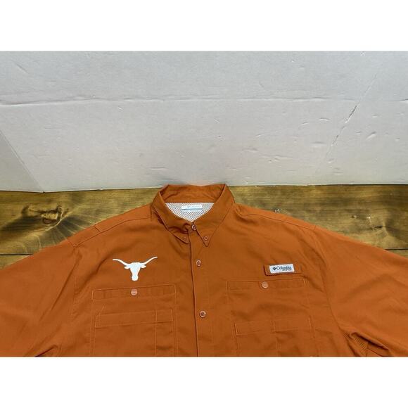 Texas Longhorns Shirt Mens Large Burnt Orange Columbia PFG Omni Shade Vented - Picture 2 of 11